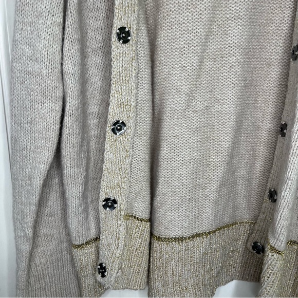 Simply Vera Vera Wang Gold Threaded Cardigan - Picture 5 of 9